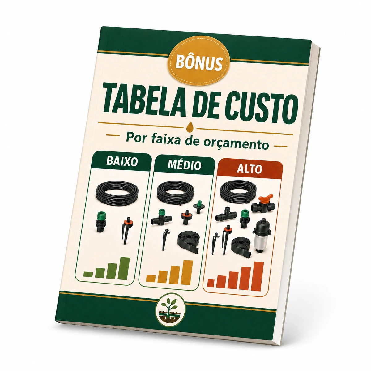 Mockup do bônus Tabela de Custo por Faixa de Orçamento